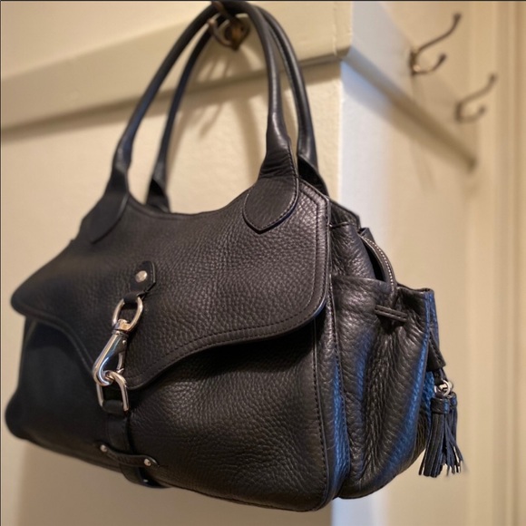 Cole Haan black pebbled leather hobo shoulder bag - Picture 4 of 8